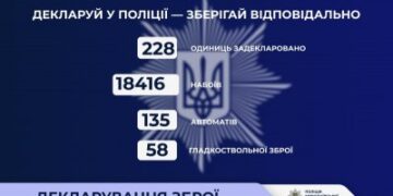 Законне зберігання – уникнення покарання: поліцейські Миколаївщини облікували 228 одиниць зброї декларантів » Миколаївський Оглядач