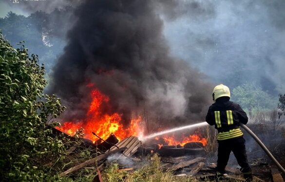 У Черкаському районі вогонь із сухостою пошкодив три господарчі споруди