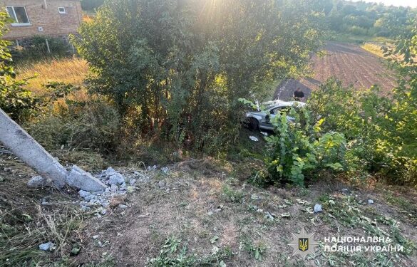 На Звенигородщині п’яний водій в’їхав у електроопору: один чоловік загинув та ще один госпіталізований (ФОТО)