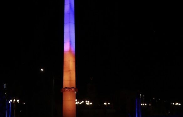 У Черкасах підсвітять монументи в синьо-жовті кольори