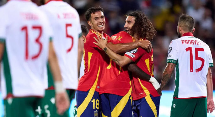 Испания справилась с Болгарией за 1й тайм, разгромив соперников в отборе к ЧМ-2026