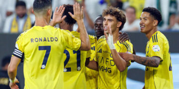 Криштиану Роналду оформил дубль и помог «Аль-Насру» устроить погром «Аль-Рияду» в чемпионате Саудовской Аравии