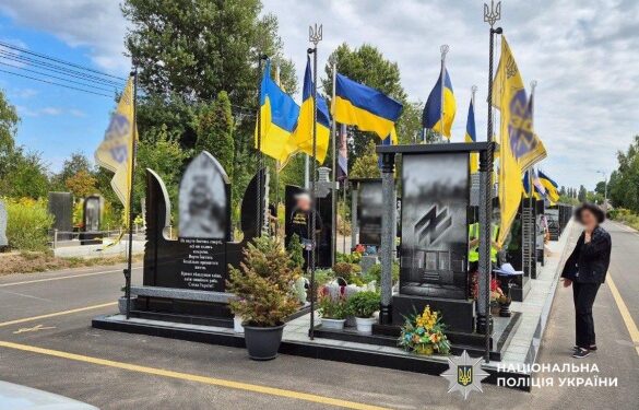 Поліція розслідує наругу над могилами загиблих військовослужбовців у Черкасах