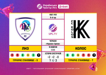 Матч 9-го туру VBET Української Прем’єр-Ліги ЛНЗ — «Колос»: статистичне прев’ю