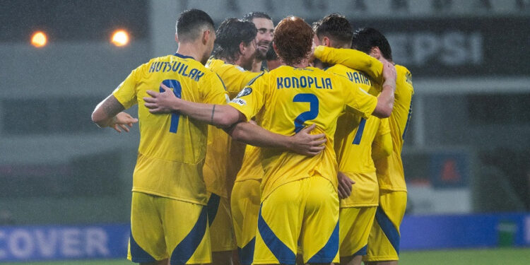 В матчі національної збірної України вчетверте в історії було забито вісім м’ячів