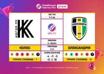 Матч 11-го туру VBET Української Прем’єр-Ліги «Колос» — «Олександрія»: статистичне прев’ю