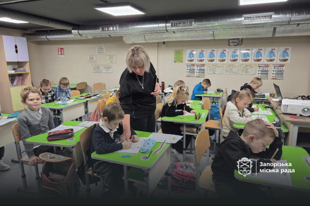 "Площа дозволяє проводити навіть уроки фізкультури" - в гімназії на Запоріжжі-Лівому з’явилось укриття (фото)