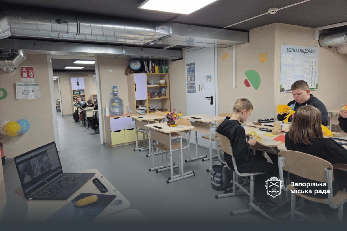 "Площа дозволяє проводити навіть уроки фізкультури" - в гімназії на Запоріжжі-Лівому з’явилось укриття (фото)