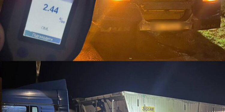 В Дубно п’яний водій вантажівки влетів у бетонний блок