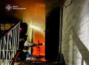Ліквідація наслідків пожежі / ДСНС Херсонщини