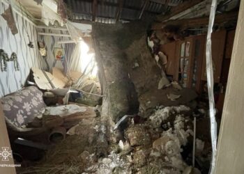 На Черкащині рятувальники допомогли жінці, яку затиснуло через падіння стелі у будинку