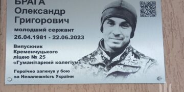 Олександр Брага. Воїну встановили меморіальну дошку – ПОЛТАВА СЬОГОДНІ