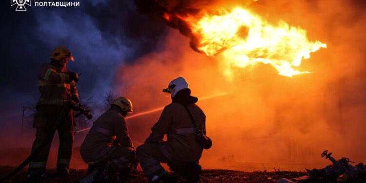 Пожежу після удару дрону ліквідували на Полтавщині – ПОЛТАВА СЬОГОДНІ