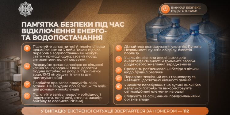 Рівнянам знову нагадують про запаси води, ліків та продуктів