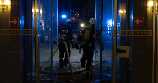 У центрі Києва горів готель