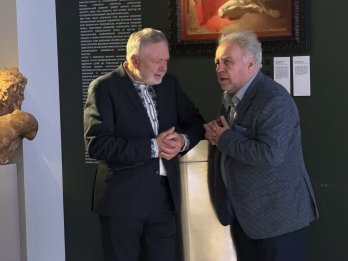 Засновник галереї ZAG Зіновій Козицький та композитор, лауреат Шевченківської премії  (2005) Юрій Ланюк