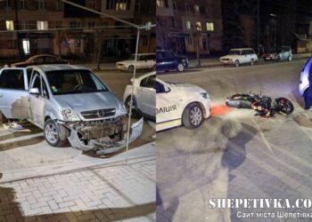 На Героїв Небесної Сотні водійка авто «покатала» на капоті мотоцикліста та його пасажира —Хмельнитчина