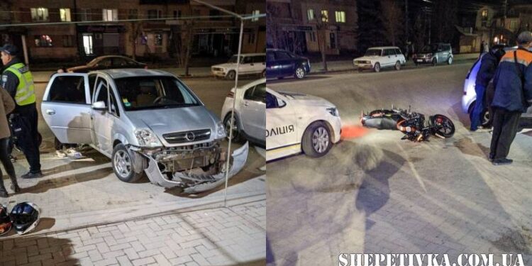 На Героїв Небесної Сотні водійка авто «покатала» на капоті мотоцикліста та його пасажира —Хмельнитчина