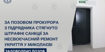 За позовом прокурора з підрядника стягнуто штрафні санкції за несвоєчасний ремонт укриття у Миколаєві » Миколаївський Оглядач