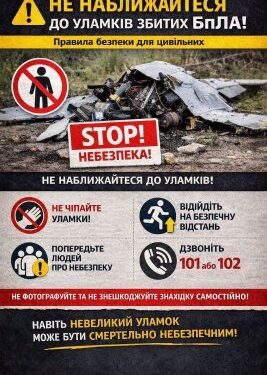 Не наближайтеся до уламків збитих БпЛА: правила безпеки для цивільних » Миколаївський Оглядач