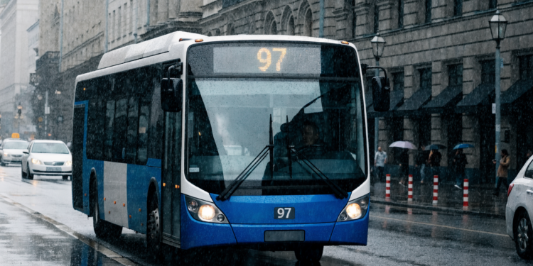 97 автобус едет по киеву